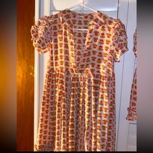 Oilily Shirt Dress Size 128 US size 7/8 Viscose Worn w tights & boots for fall.